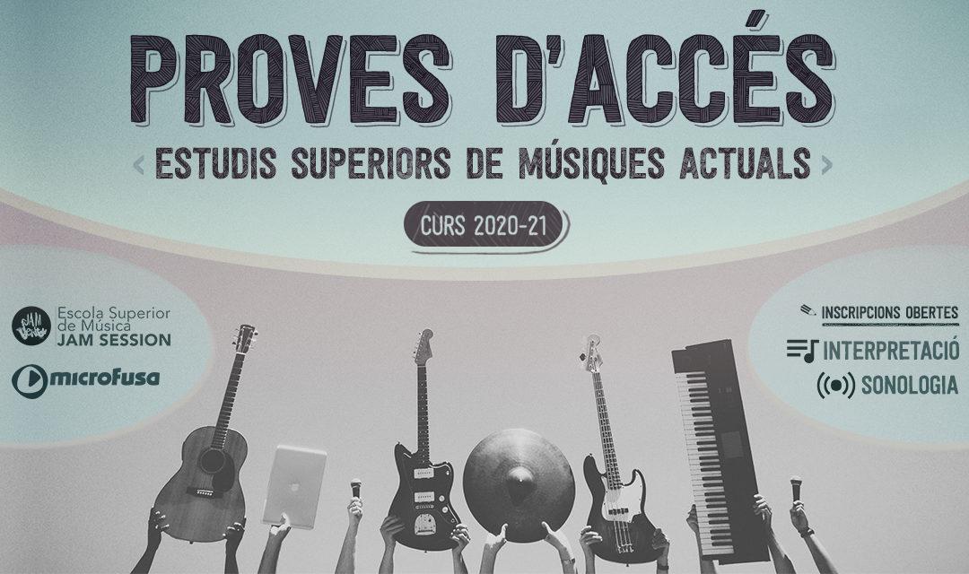 Proves d’accés als Estudis Superiors de Músiques Actuals (Curs 2020-21) ➟ ESM Jam Session